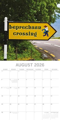 The Gifted Stationery 2026 Square Wall Calendar - 16-Month Wall Calendar & Road Sign Humor - 12x12 Grid & Stickered Layout - Preprinted Holidays Planning - 12 x 12 in, Sep 2025-Dec 2026 in Kuwait
