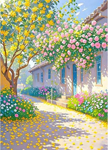Hibah 5D Diamond Painting Kit for Adult Full Drill Round Diamond Art DIY Morning Glory and Frog Crystal Rhinestone Embroidery Cross Stitch Mosaic Picture Home Wall Decor Gift for Beginner in Saudi Arabia