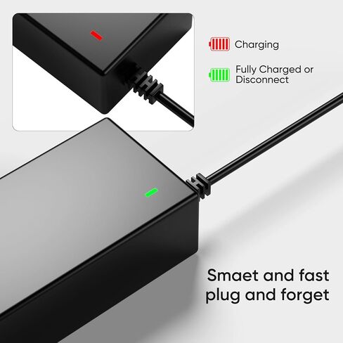 42V 2A Battery Charger 5 in 1 Plugs Power Supply Adapter for 36V Lithium Battery, DC Plug with 8mm 3 Prong /12mm 3 Prong /8mm RCA/3-Pin Male XLR Connector, Power Adaptor Supply Cord in Saudi Arabia
