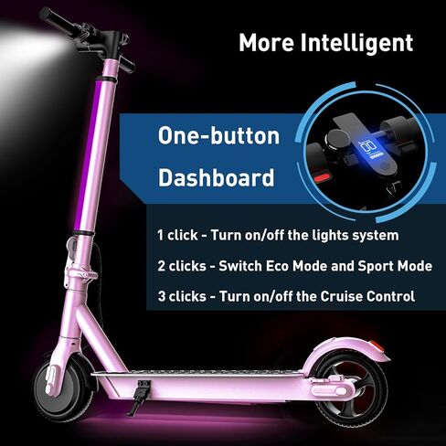 Hiboy Electric Scooter for Teens, 350W Peak Motor, 13 MPH Top Speed, 10.6-Mile Range, Lightweight Foldable Design, UL 2272 Certified Electric Scooter with Dual Braking for Commuting & Campus Use in Saudi Arabia