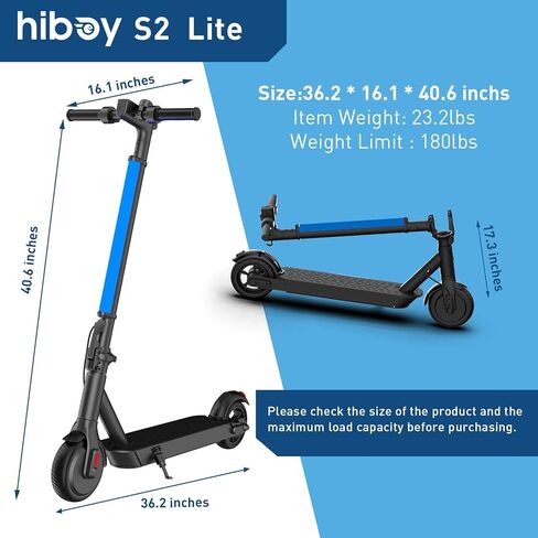 Hiboy Electric Scooter for Teens, 350W Peak Motor, 13 MPH Top Speed, 10.6-Mile Range, Lightweight Foldable Design, UL 2272 Certified Electric Scooter with Dual Braking for Commuting & Campus Use in Saudi Arabia