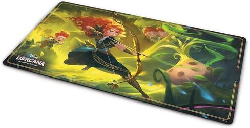 سجادة اللعب Ravensburger Disney Lorcana TCG تتميز بميريدا - رامي السهام الموهوب - تحمي البطاقات - ألعاب متعددة الاستخدامات، أو مكتب، أو لوحة ماوس - مناسبة للأعمار من 8 سنوات فما فوق in Kuwait