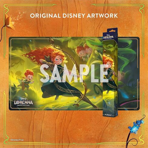 سجادة اللعب Ravensburger Disney Lorcana TCG تتميز بميريدا - رامي السهام الموهوب - تحمي البطاقات - ألعاب متعددة الاستخدامات، أو مكتب، أو لوحة ماوس - مناسبة للأعمار من 8 سنوات فما فوق in Kuwait