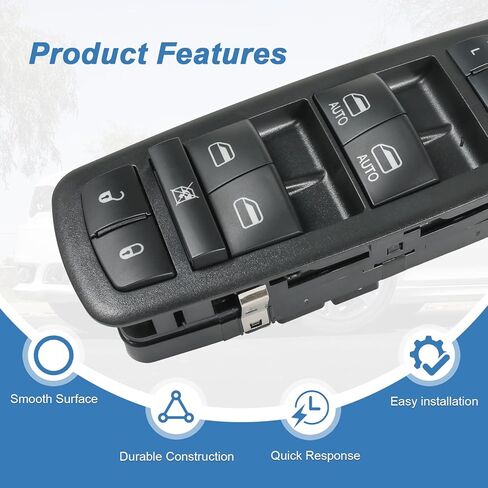 استبدال مفتاح نافذة الطاقة لـ Ram 1500 2500 3500 2016-2018، Ram 1500 Classic 2019-2021، Journey 2011-2012، استبدال 56046826AC 56046826AD in Kuwait
