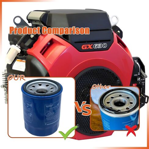(4 Pack) 15400-PLM-A02 Engine Oil Filter Compatible With Honda GX610 GX620 GX630 GX660 GX670 GX690 Engine Part # 15400-P0H-305PE, 15400-PLM-A01, 15400-PLM-A01PE, 15400-ZJ1-004 in Kuwait