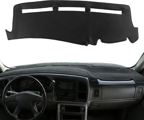 حصيرة غطاء لوحة القيادة مناسبة لملحقات Chevy Silverado GMC Sierra1999–2006 Silverado Classic 2007، غطاء لوحة القيادة من الفلانيل غير القابل للانزلاق، وسادة حماية لوحة القيادة مضادة للوهج ومقاومة للأشعة فوق البنفسجية in Kuwait