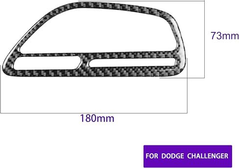 Carbon Fiber Passenger Side Air Vent Trim for Dodge Challenger 2015-2023, Right Dashboard A/C Outlet Frame Cover Interior Accessories, Black, Left Hand Drive in Kuwait
