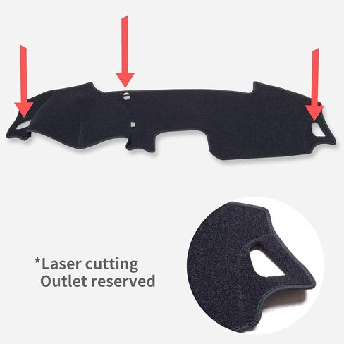 Car Dashboard Mat Sunshade Protective Carpet Dash Mat Dashmat for Mazda MX-5 Roadster Miata ND RF MX5 2015-2022(LHD Black) in Kuwait