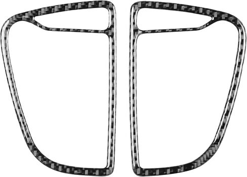 Carbon Fiber Passenger Side Air Vent Trim for Dodge Challenger 2015-2023, Right Dashboard A/C Outlet Frame Cover Interior Accessories, Black, Left Hand Drive in Kuwait