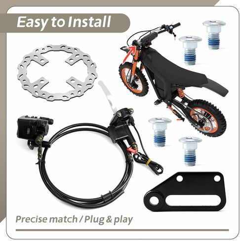 E-Bikes Left Rear Brake Assembly Compatible with Tuttio Soleil01 Series Models, Includes Brake Lever & Cable & Pad Direct Replacement Electric Bike Motorcycle Parts in Kuwait