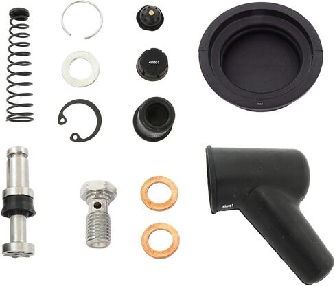 Ultimate Front Brake Master Cylinder Rebuild Kit - Fits Honda CB350 CB360 CB400F CB450 CB500 CB550 CB750 Diaphragm Boot Banjo Bolt Crush Washers in Kuwait