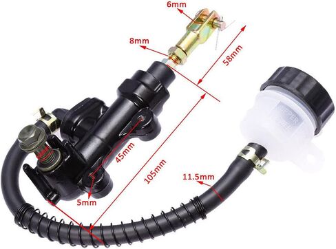 MACHSWON Rear Brake Master Cylinder Pump for Suzuki GSXR 750 1000 1100 GSX1300R Hayabusa Rear Hydraulic Pump Clutch Foot Master Brake Cylinder for Suzuki GSXR Hayabusa Universal Rear in Kuwait
