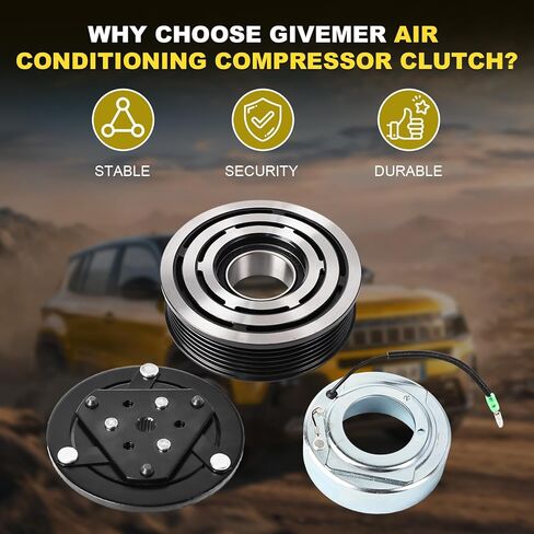 CO29091C AC Compressor Clutch Kit Compatible with 2009-2017 Mitsubishi Lancer,2009-2020 Mitsubishi Outlander,2011-2019 for Mitsubishi Rvr,2011-2020 Outlander Sport,2.0L 2.4L in Saudi Arabia