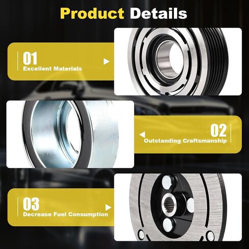 CO29091C AC Compressor Clutch Kit Compatible with 2009-2017 Mitsubishi Lancer,2009-2020 Mitsubishi Outlander,2011-2019 for Mitsubishi Rvr,2011-2020 Outlander Sport,2.0L 2.4L in Saudi Arabia