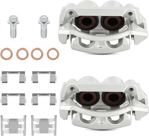Front Left Right Disc Brake Caliper Assembly Calipers Set Compatible with Ford F-150 1999-2003, F150 Heritage 2004, for Lincoln Blackwood 2002, Replace 18-B4750 18-B4751 in Kuwait
