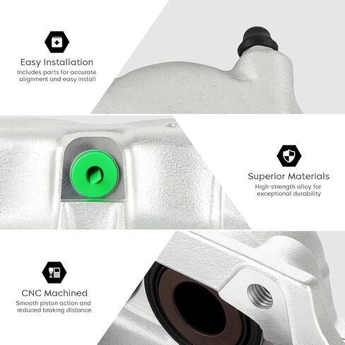 Front Left Right Disc Brake Caliper Assembly Calipers Set Compatible with Ford F-150 1999-2003, F150 Heritage 2004, for Lincoln Blackwood 2002, Replace 18-B4750 18-B4751 in Kuwait