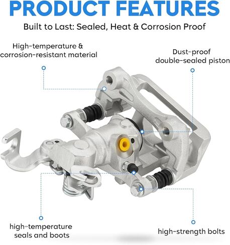 Rear Brake Calipers for Ford Fusion 2006-2012, for Mazda 6 2006-2013, for Lincoln MKZ 2007-2012, Zephyr 2006, for Mercury Milan, Rear Left and Right with Bracket, Replace# 18-B5002 18-B5003, 2-PC in Saudi Arabia