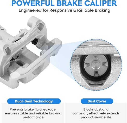Rear Brake Calipers for Ford Fusion 2006-2012, for Mazda 6 2006-2013, for Lincoln MKZ 2007-2012, Zephyr 2006, for Mercury Milan, Rear Left and Right with Bracket, Replace# 18-B5002 18-B5003, 2-PC in Saudi Arabia
