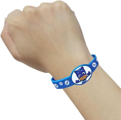 Unique Assorted Colors PJ Masks Stretchy Bracelets (4 Count) - Fun & Durable, Perfect Party Favors for Superhero Fans in Kuwait