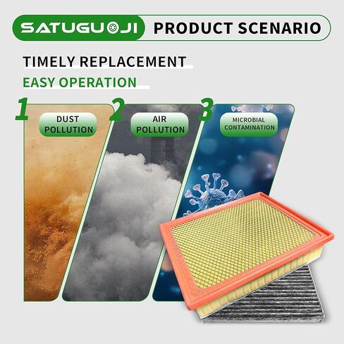 Cabin & Engine Air Filter Set Fit for Tundra 4.6L/5.7L 2014-2021, Sequoia 5.7L 2014-2022, Replaces 17801-0P100,87139-YZZ08 in Saudi Arabia