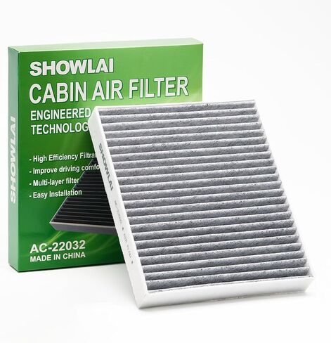 SHOWLAI Activated Carbon Cabin Air Filter, Standard 3-Layer, for Toyota Camry RAV4 Prius, Lexus RX NX, Subaru Outback, Mazda CX-9, CF12157 / CF12436 in Kuwait