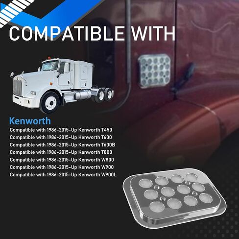 CF19501C Chrome Exterior Cab Air Filter 2 Filter Layer Compatible With 1986-2015-Up Kenworth T450 T600 T600B T800 W800 W900 W900L Fresh Filter Silver Replaces 19501C in Kuwait