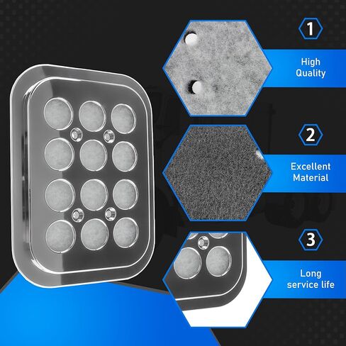 CF19501C Chrome Exterior Cab Air Filter 2 Filter Layer Compatible With 1986-2015-Up Kenworth T450 T600 T600B T800 W800 W900 W900L Fresh Filter Silver Replaces 19501C in Kuwait