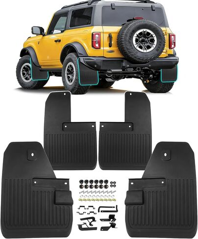 No Drill Mud Flaps for Ford Bronco 2021-2025 2026 Mudflaps Splash Guard Front Rear Mudguard Off-Road Accessories (Not for Raptor/Sasquatch) in Saudi Arabia