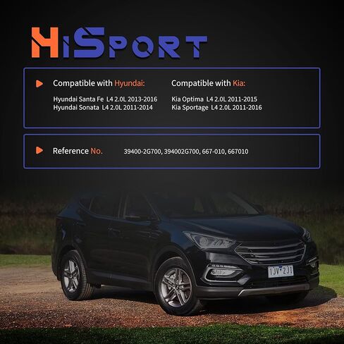 HiSport Turbo Wastegate Actuator/Waste Gate Control Solenoid Valve, Compatible with Hyundai Santa Fe Sonata, Kia Optima Sportage 2011-2016, Replaces 394002G700 in Kuwait