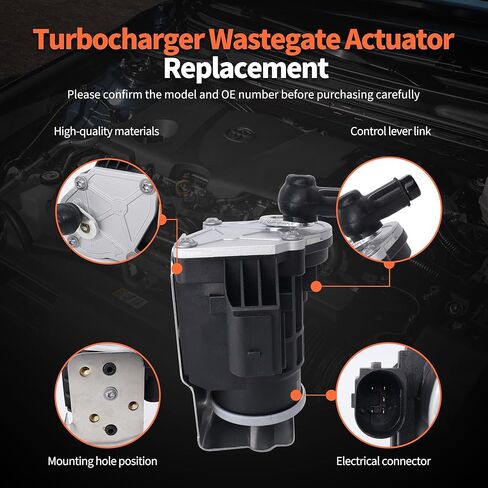 HiSport Turbo Wastegate Actuator/Waste Gate Control Solenoid Valve, Compatible with Hyundai Santa Fe Sonata, Kia Optima Sportage 2011-2016, Replaces 394002G700 in Kuwait