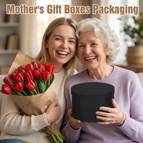Leooomap 5-Piece Set of Black Square Flower Boxes with Clear Lids - Nesting Gift Packaging for Arrangements, Valentines, Mothers Day, Weddings, Birthdays (XS, S, M, L, XL Sizes) in Saudi Arabia