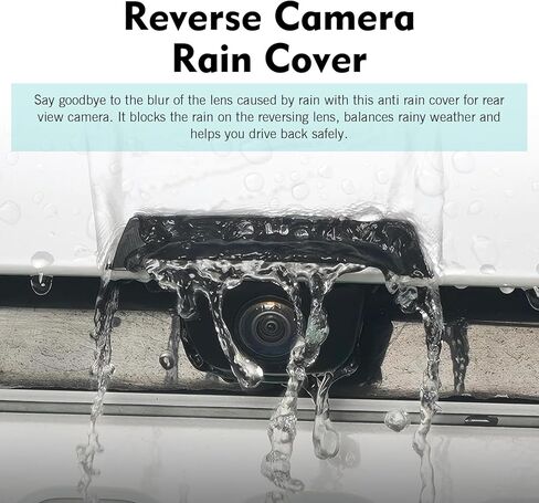 Car Rear View Camera Cover, Anti-rain Backup Camera Cover, 360 Degree Cars Rain Guard Rear View Cameras Sticker Strip, Universal for Car SUV Truck (Carbon Fiber Black) in Saudi Arabia