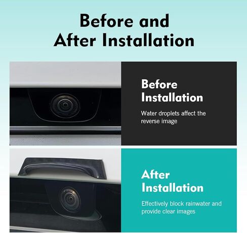 Car Rear View Camera Cover, Anti-rain Backup Camera Cover, 360 Degree Cars Rain Guard Rear View Cameras Sticker Strip, Universal for Car SUV Truck (Carbon Fiber Black) in Saudi Arabia