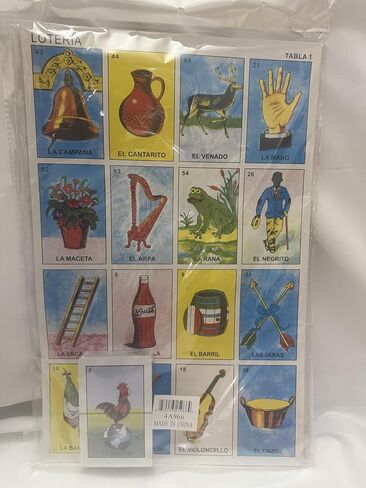 3 Diamonds Traditional Mexican Jumbo Loteria Card Game Set, 10 Tablas, 40 Cards, Classic Bingo Style Family Board Game, Colorful Illustrated Cards Jumbo Size L 10 x H 15 in Kuwait