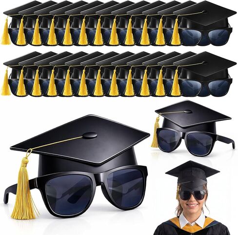 Weewooday 12 Pieces End of School Year Gifts 2026 Kids Graduation Cap Sunglasses Pre K Graduation Gifts for Grad Prom Party Decor in Kuwait