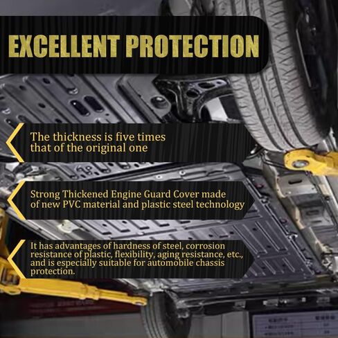 1PCS Front Engine Splash Shield Fit for Cadillac ATS 2013-2018 Engine Splash Guard Suitable for ATS Thickening Front Engine Cover Mud Flaps in Kuwait