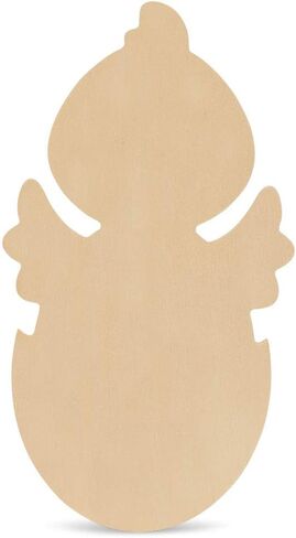 Sturdy Easter Décor, Easy to Paint, Pre-Sanded Easter Chick in Egg Wood Cutout, Fun Wood Craft, 8 Inch, Pack of 6, by Woodpeckers in Kuwait