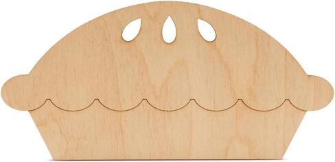 Pumpkin Pie Wooden Cutout 10 inches, Pack of 5 Unfinished Birch Wood Cutout for Thanksgiving Decor and DIY Crafts, by Woodpeckers in Kuwait