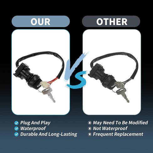 Ignition Key Switch Ignition Switch Lock Set No.3711007G00/3711005G00/3711009F00 for ARCTIC CAT 250 2X4 2000-2005 ATV 1 Set in Kuwait