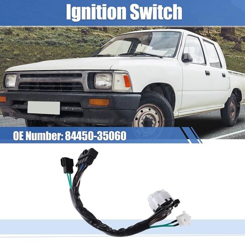 X AUTOHAUX 1 Pcs 84450-35060 Ignition Switch Ignition Key Switch for Toyota Pickup 1984-1989 Black in Kuwait