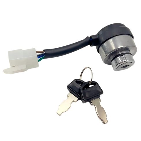 4-Pin Ignition Switch with 2 Keys for AGT-H15R DHKG-H15 Mini Excavator, Replacement Key Start Ignition Switch Kit for Small Excavator in Saudi Arabia