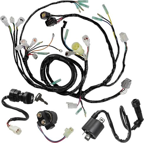 حزام أسلاك كالتريك/مفتاح تشغيل/مفتاح إشعال، ملف متوافق مع Yamaha Warrior YFM350 2002 2003 2004 in Kuwait