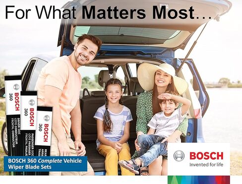 BOSCH B36013 360 استبدال كامل لشفرة ممسحة السيارة - يتضمن شفرات الشعاع الأمامي (زوج) + شفرة ممسحة خلفية (1) - 22 بوصة/22 بوصة/13 بوصة in Kuwait