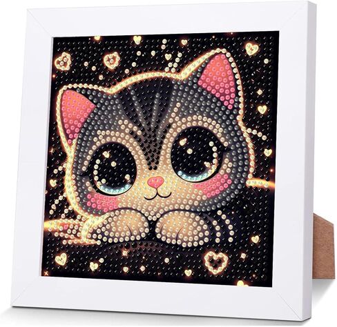 cviokrdu Flamingo Diamond Art Kits for Kids with Frame - Animal Diamond Art for Kids Ages 4 8 12, Animals Gem Painting Kit for Gift Home Wall Decoration (7x7inch) in Saudi Arabia
