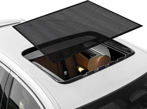 Magnetic Car Sunroof Sun Shade, Breathable Mesh Auto Moonroof Sunshade Cover with Storage Bag, Quick Install Car Roof Screen Shade UV Protection Cover for Overnight Camping in Saudi Arabia