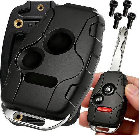 Key Fob Shell Replacement for Honda Accord Crosstour 2010-2012, Civic LX 2010-2012, CRV 2010-2012, Fit 2007-2013 | No Blade Cutting Required, Heavy Duty Crack-Resistant, Easy Assembly,(A, 3-Btn) in Saudi Arabia