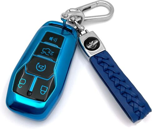 Creativity Advanced soft TPU Key Case Suitable for Ford Escape Mustang Edge Fusion Expedition Explorer F150 and Lincoln MKX MKZ MKC Key (Red Combination) in Kuwait