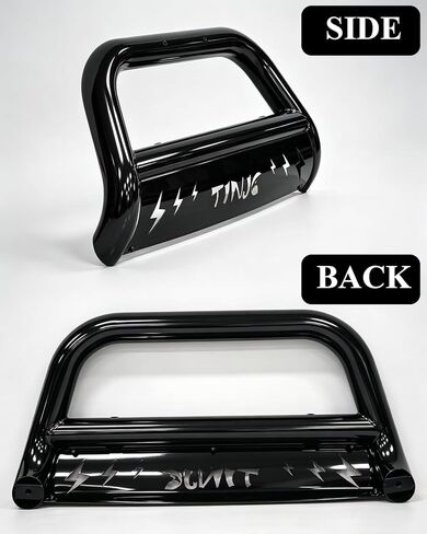 واقي شبكة المصد الأمامي من Bull Bar يناسب 2019 2020 2021 2022 2023 Ford Ranger، 3 بوصات Bull Bar Grille من الفولاذ الكربوني مع لوح انزلاقي، أسود in Kuwait
