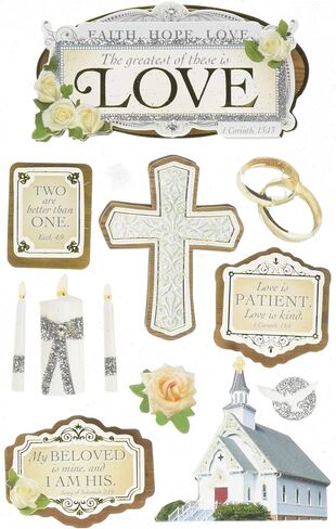 ملصقات بطاقات ثلاثية الأبعاد من Paper House Productions STDM-0253E، Greatest is Love (3 عبوات) in Kuwait