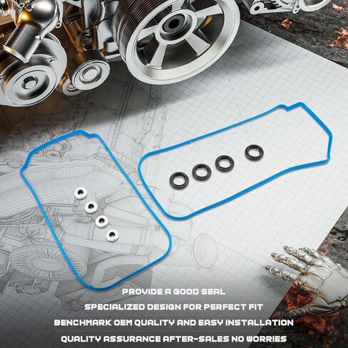 Valve Cover Gasket Set Compatible with 2008-2017 Honda Accord Crosstour Odyssey Pilot Ridgeline Acura MDX RDX RL TL TSX ZDX 3.5L 3.7L V6, Valve Cover Gasket Kit VS50773R VS50558 in Saudi Arabia
